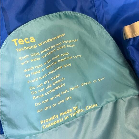 Mens Cotopaxi TecaTechnical Blue and Cream Windbreaker Jacket - Picture 3 of 6